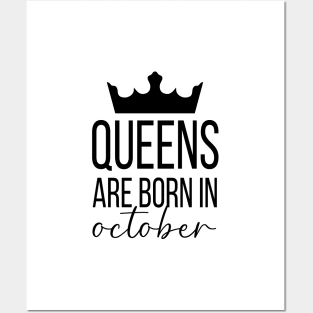 Queens Are Born In October, October Birthday Shirt, Birthday Gift, Gift For Libra Queens, Gift For October Girl, Shirts For Women Posters and Art